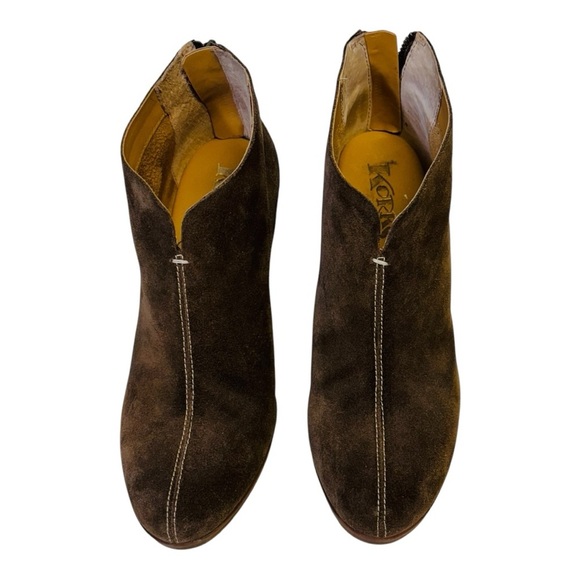 Kork’s Women’s Haldor Leather Suede Bootie Back zip Boot Taupe Size 8 - Picture 2 of 10